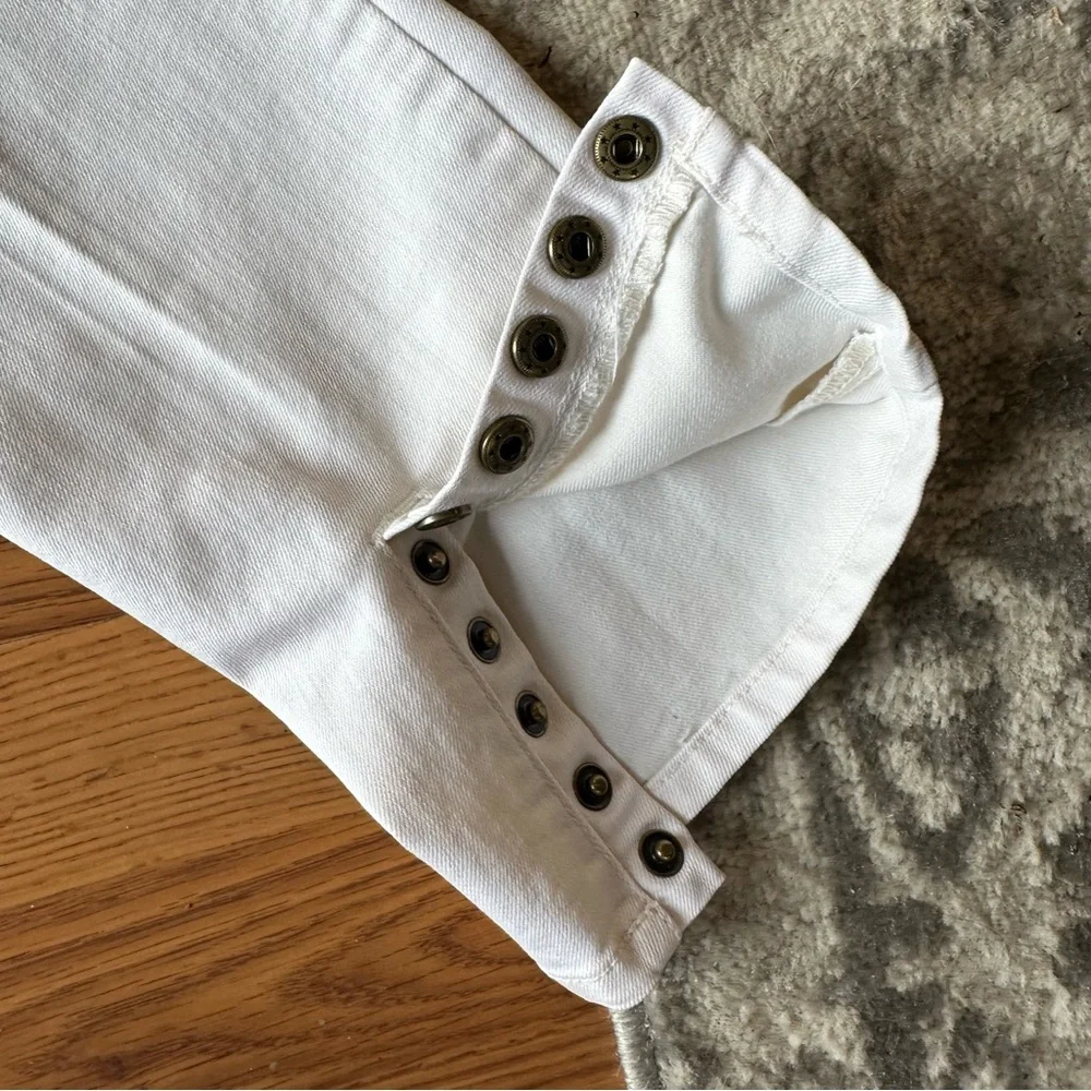 Women’s White Chico’s 0.5 Platinum Denim Jeans Tapered‎ Cropped Skinny - Picture 6 of 7